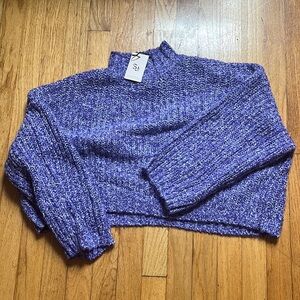 NWT Sincerely Jules purple cropped sweater size M
